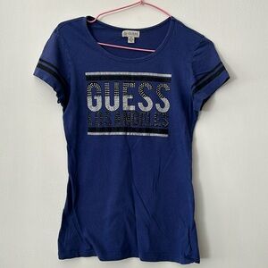 Nice Guess los Angeles Logo shirt xs purple blue